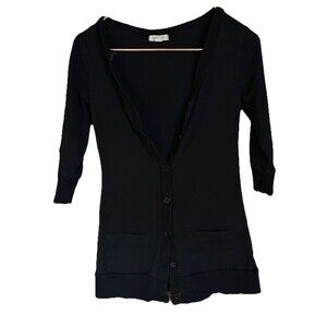 Love Culture Women's Black Small Cardigan Sweater Excellent